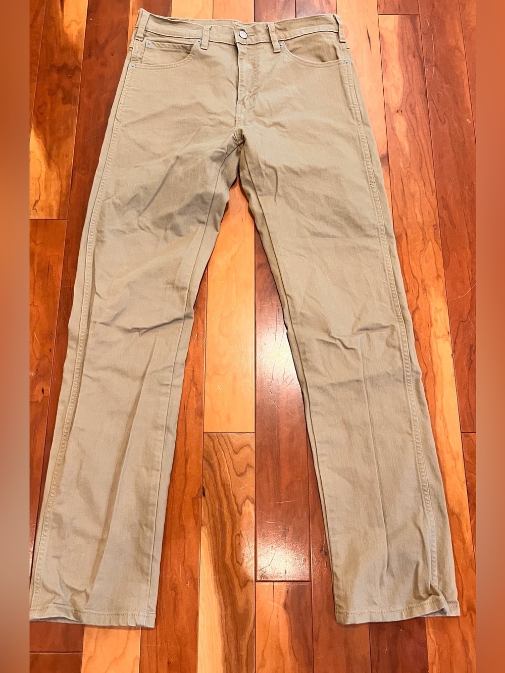 Levi's Mens 31x34 Straight Leg Light Tan Red Tag Durable Stretch Cotton/Elastane